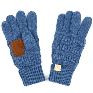 C.C Kids Cable Knit Anti-Slip Touchscreen Gloves